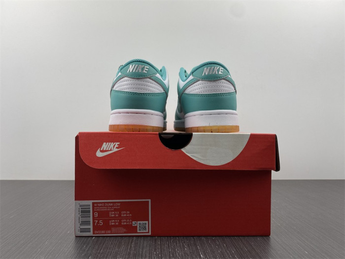 nike dunk low white turquoise - dv2190-100