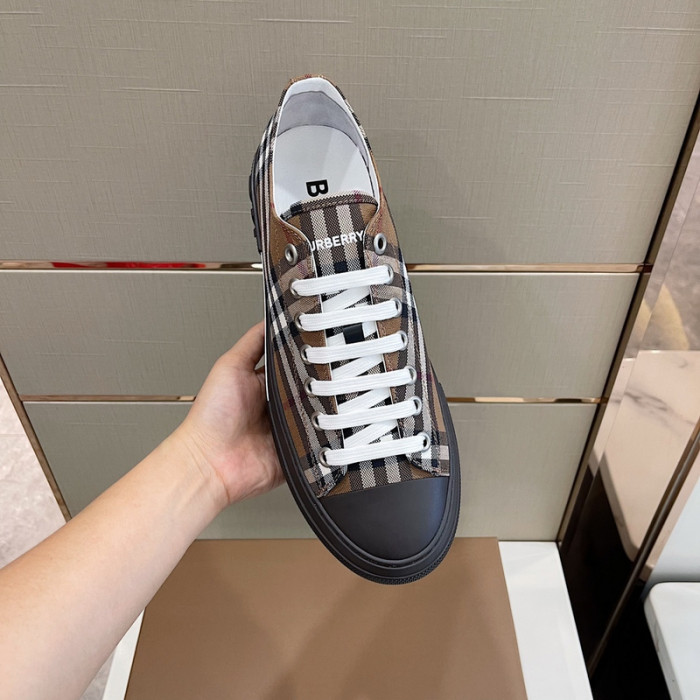 Bur*berry Vintage Check Cotton Sneakers